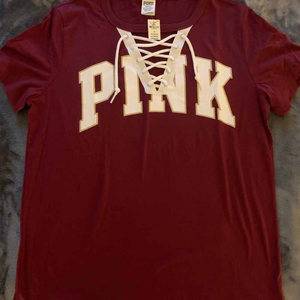 Victoria’s Secret Pink Lace Up Tee